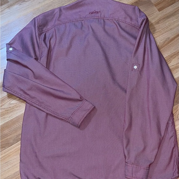 Orvis Men's Maroon Casual Button Down Shirt - Picture 4 of 5